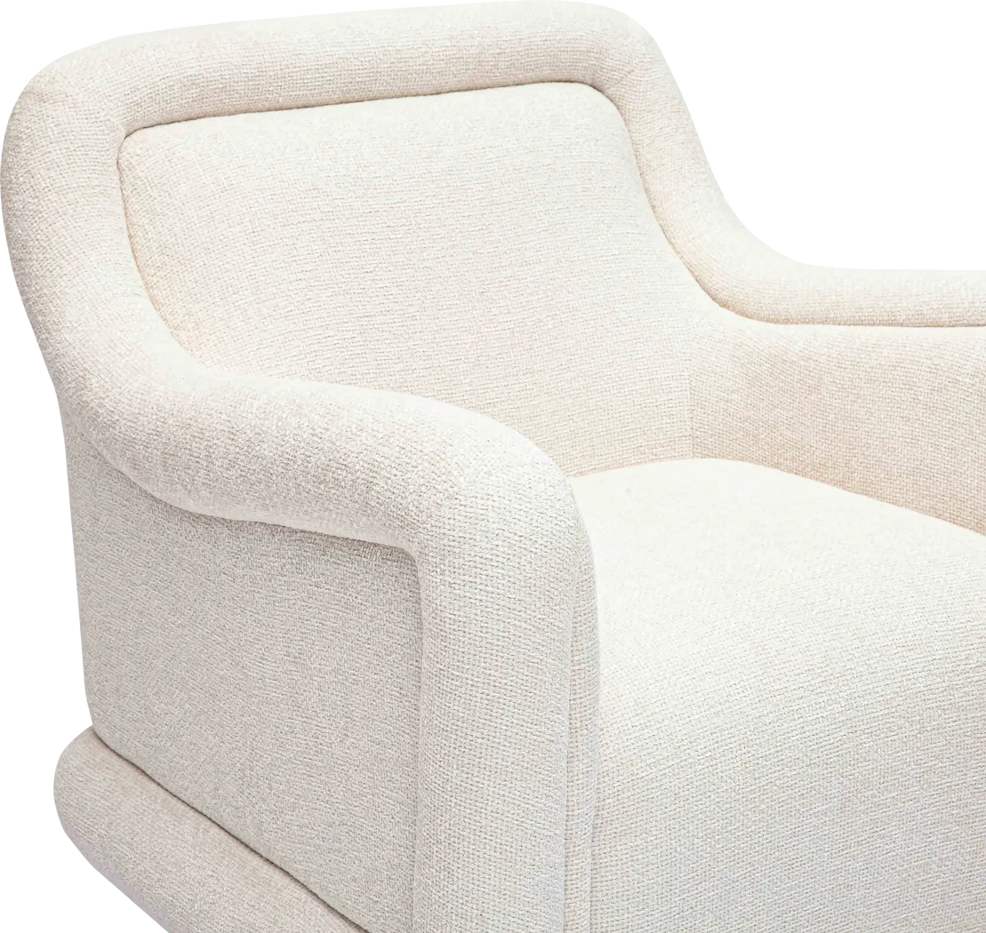 Fullbrighty II Cream Swivel Accent Chair - Thumbnail - Image 5