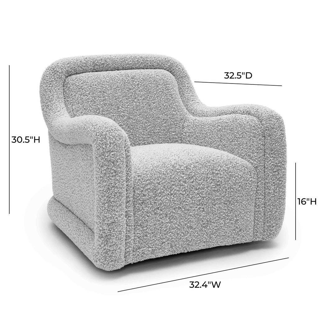 Fullbrighty Gray Swivel Accent Chair - Thumbnail - Image 6