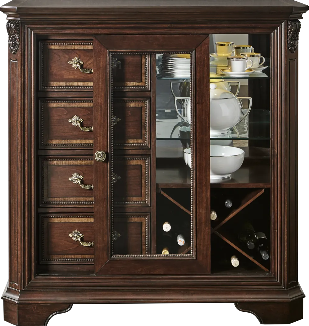 Fuller Brown Cherry Bar Cabinet - Thumbnail - Image 2