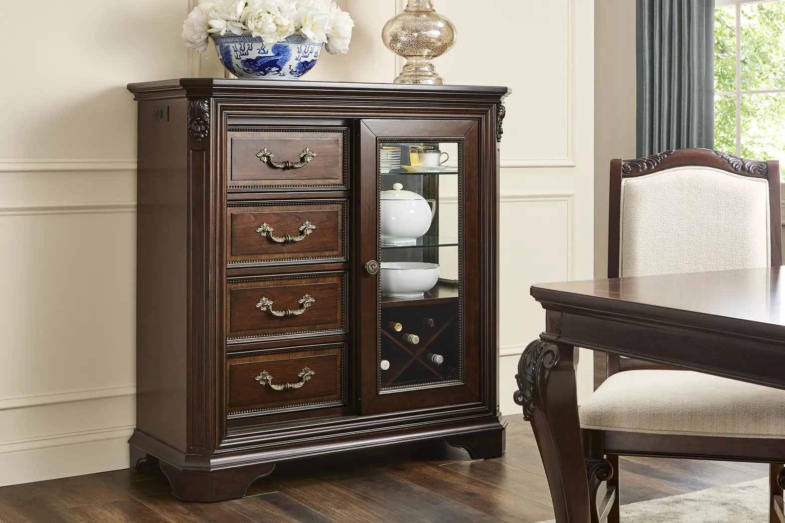 Fuller Brown Cherry Bar Cabinet - Thumbnail - Image 3