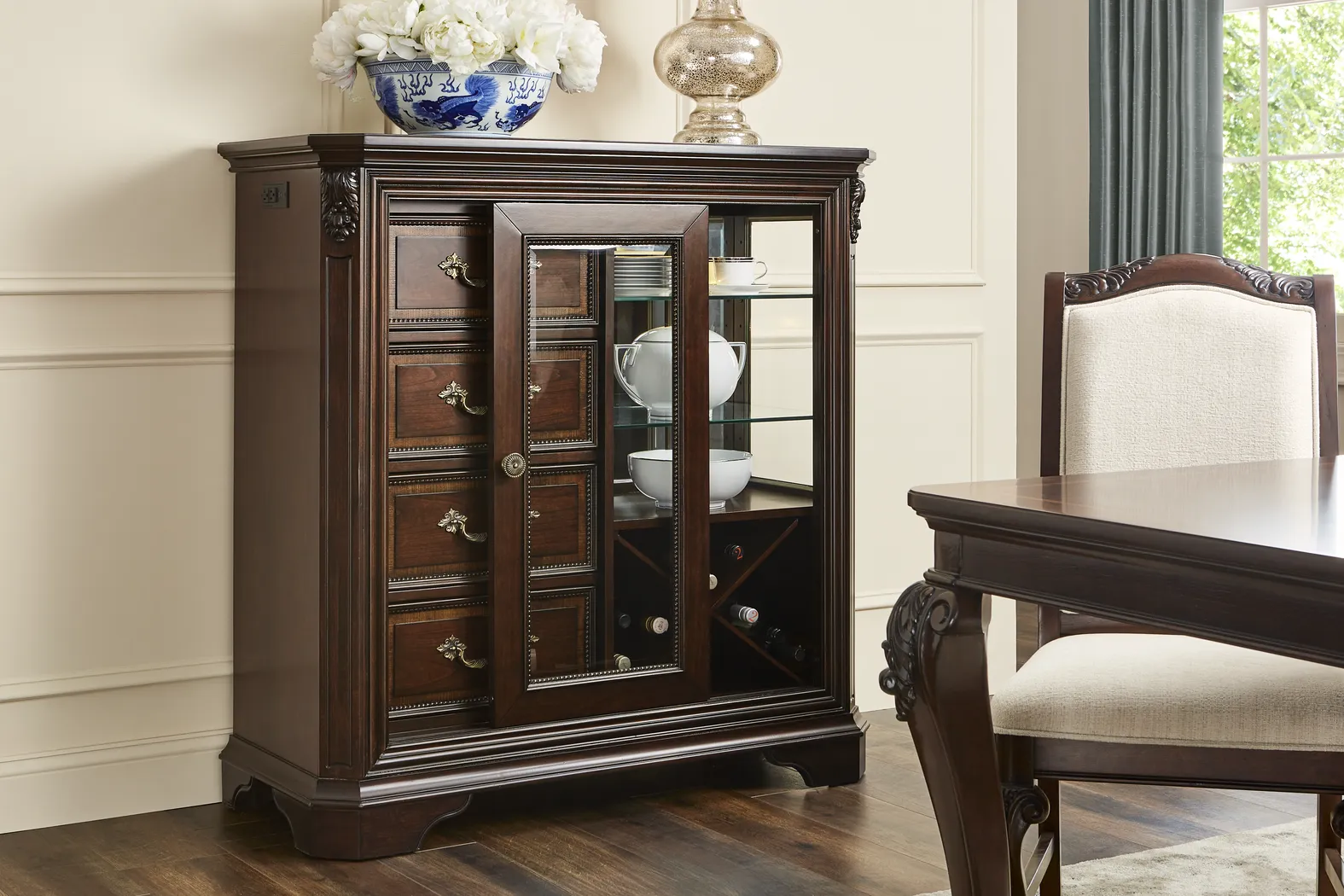 Fuller Brown Cherry Bar Cabinet - Thumbnail - Image 4