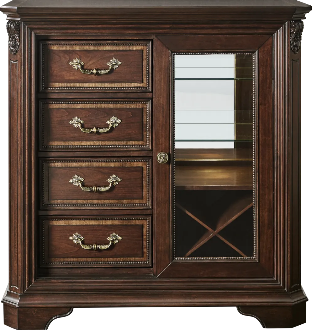 Fuller Brown Cherry Bar Cabinet - Thumbnail - Image 1