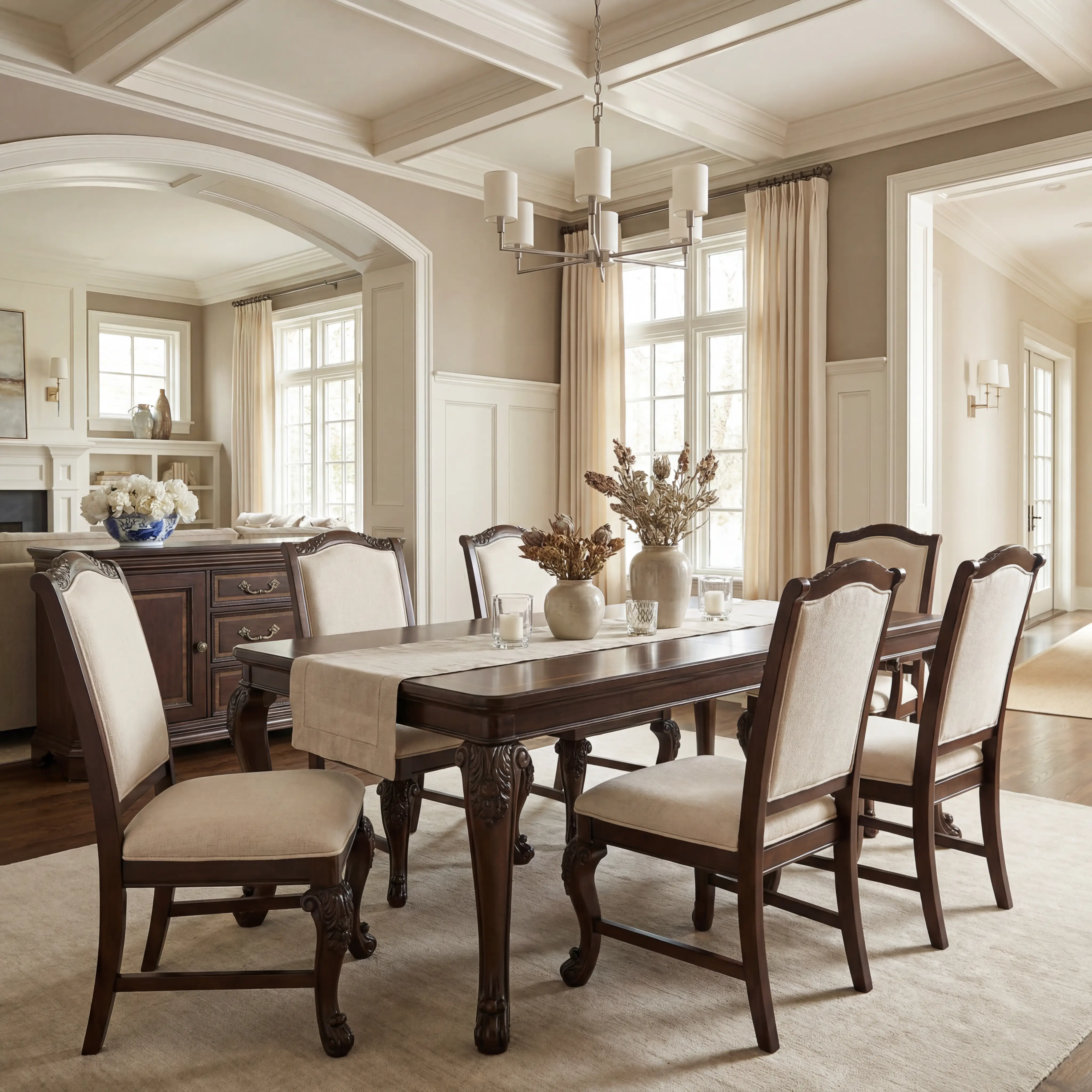 Fuller Brown Cherry 7 Pc Dining Room - Thumbnail - Image 6