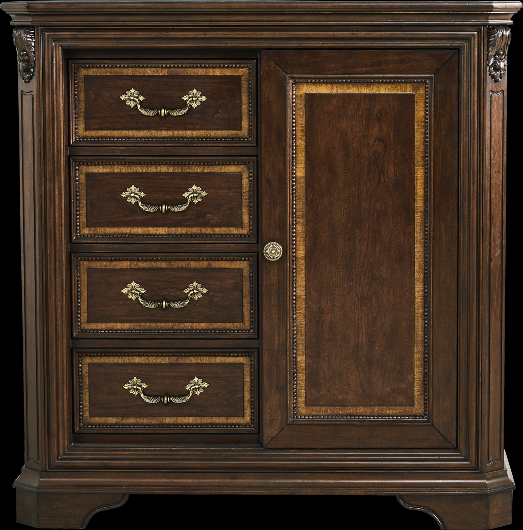 Fuller Brown Cherry Finish Door Chest - Thumbnail - Image 1
