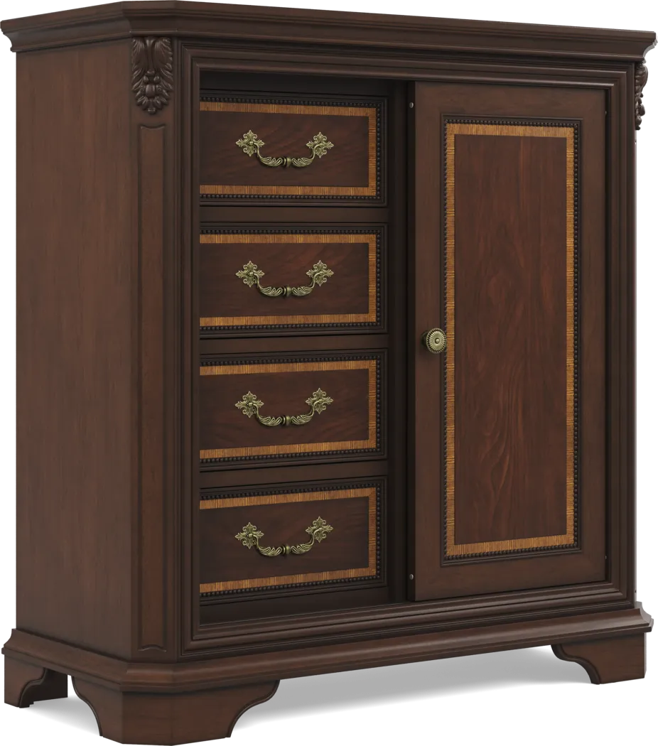 Fuller Brown Cherry Finish Door Chest - Thumbnail - Image 2