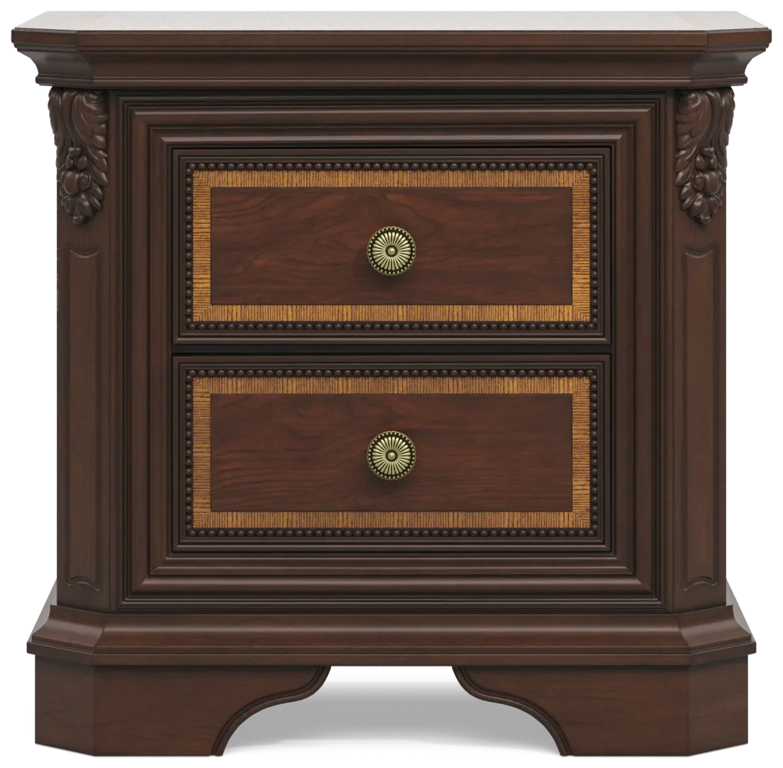 brown cherry nightstand