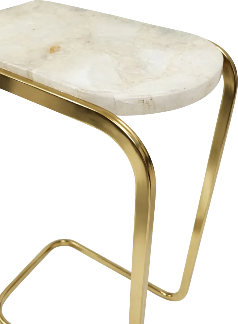 Funde Gold/White End Table - Thumbnail - Image 6