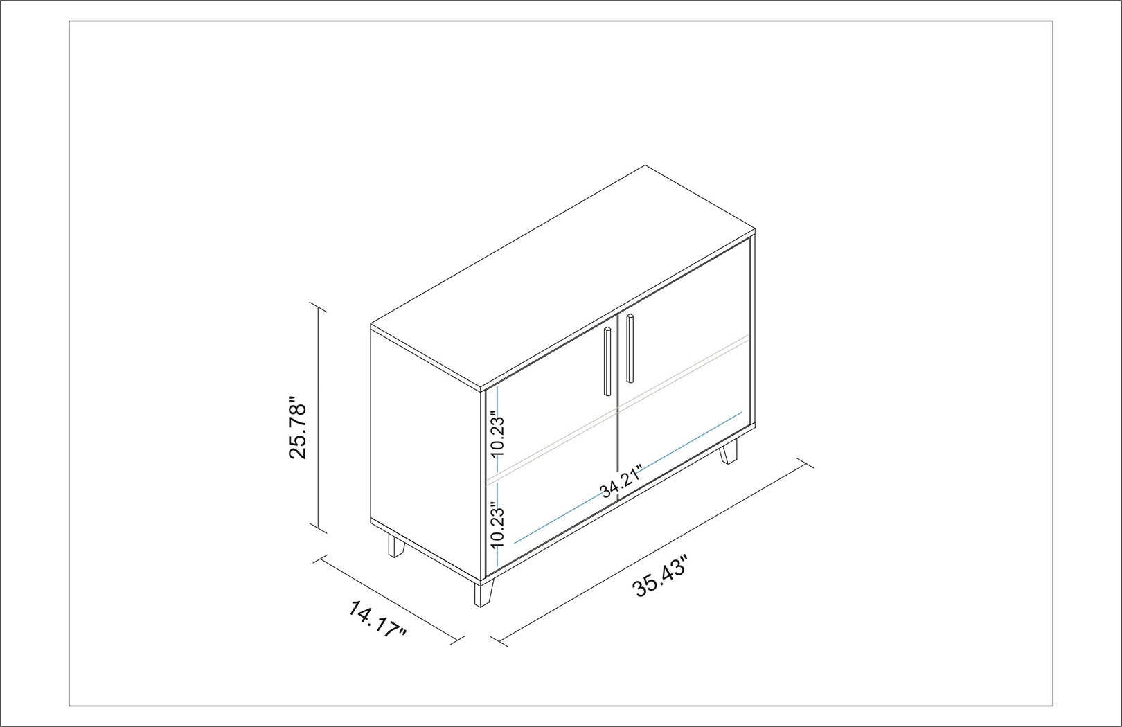 Fuqua White Sideboard - Thumbnail - Image 3