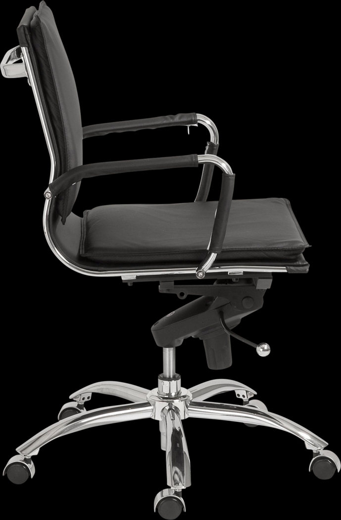 Furnberg Black Low Office Chair - Thumbnail - Image 3