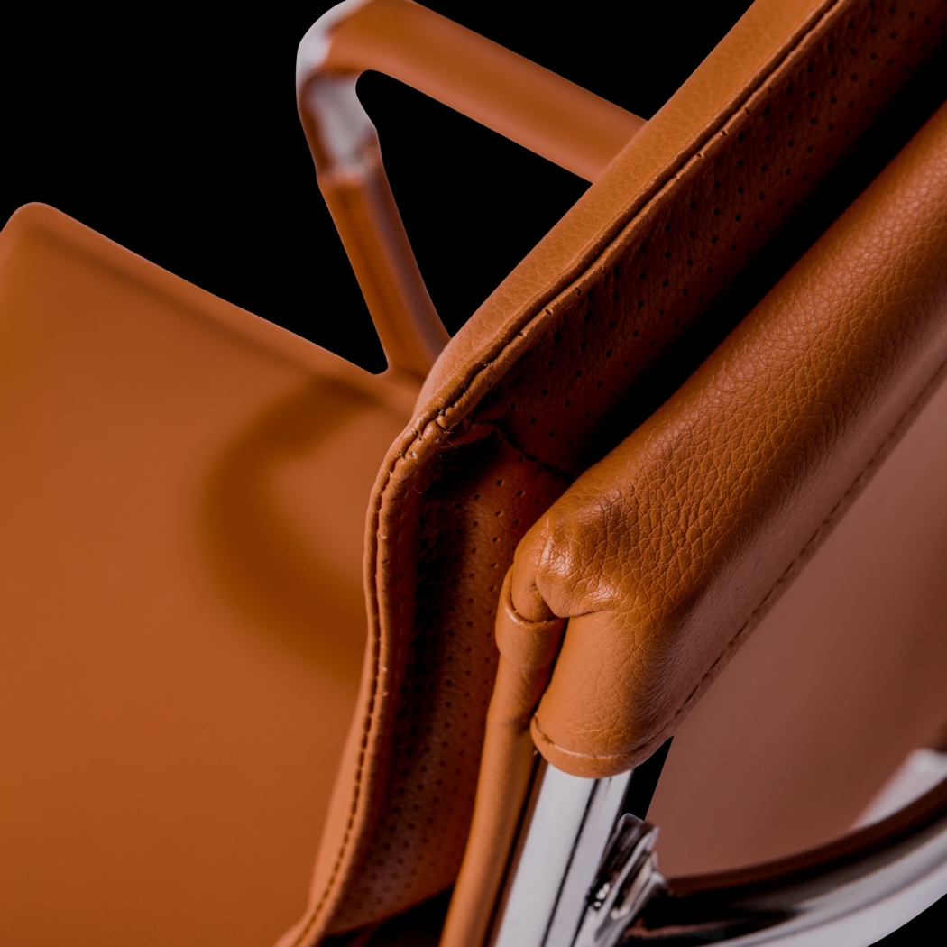 Furnberg Cognac Low Office Chair - Thumbnail - Image 7