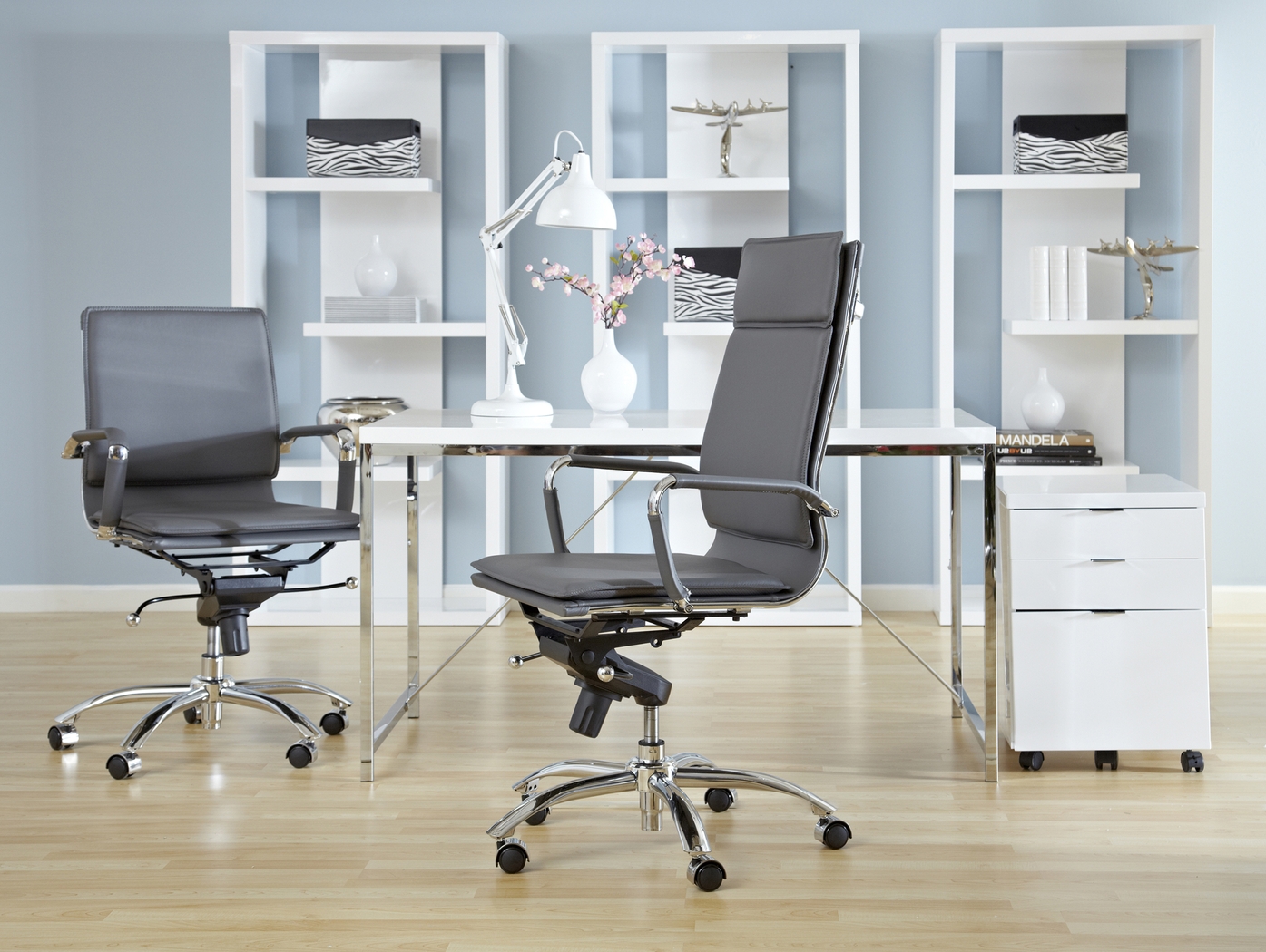 Furnberg Gray High Office Chair - Thumbnail - Image 2