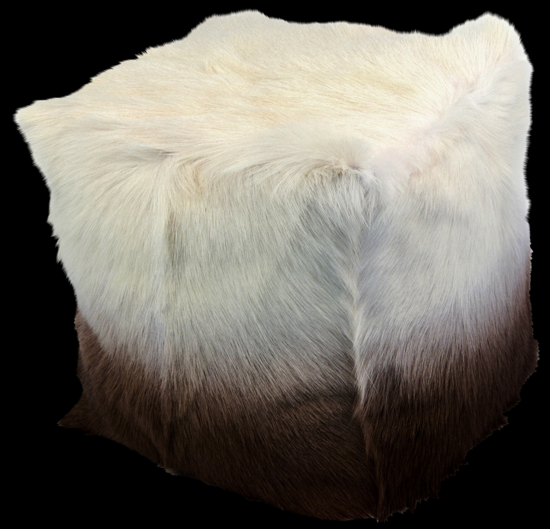 Furry Square Ombre Pouf - Thumbnail - Image 1