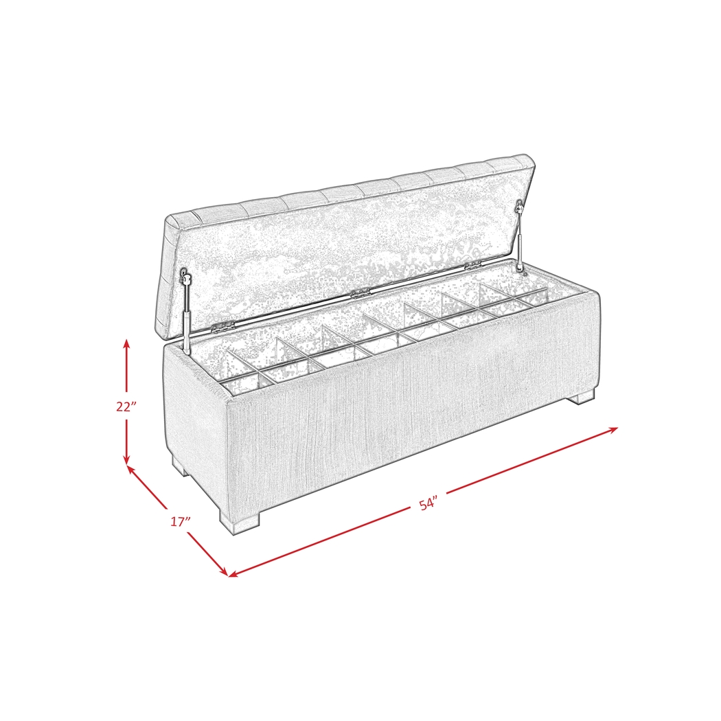 Furtson Emerald Storage Bench - Thumbnail - Image 7