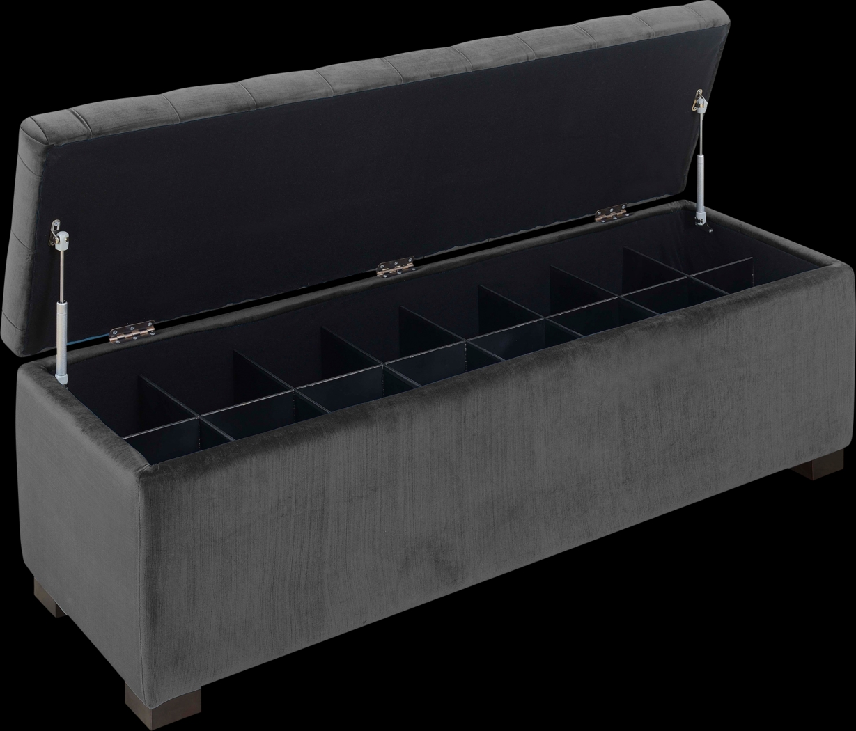 Furtson Gray Storage Bench - Thumbnail - Image 2
