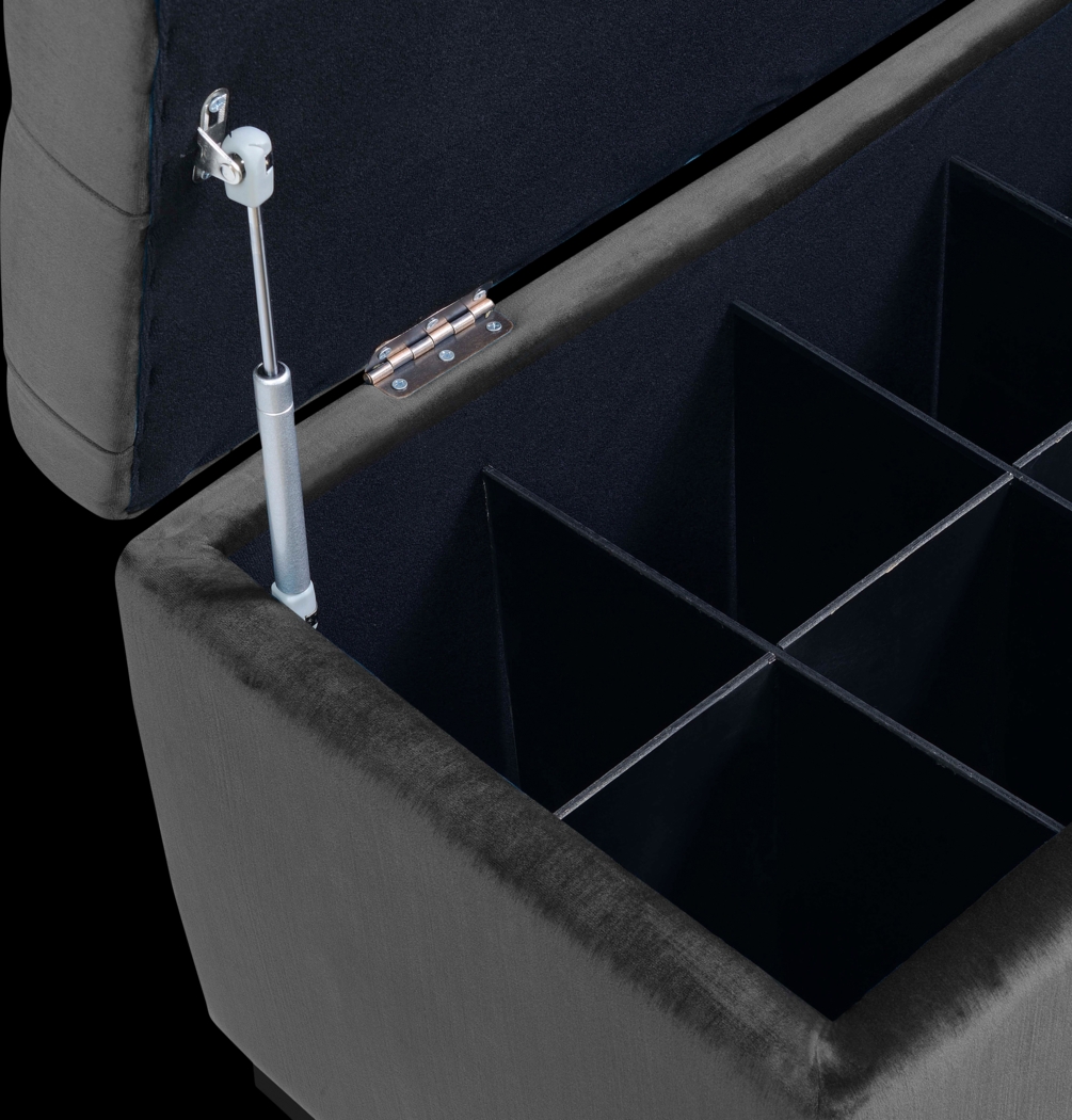 Furtson Gray Storage Bench - Thumbnail - Image 4