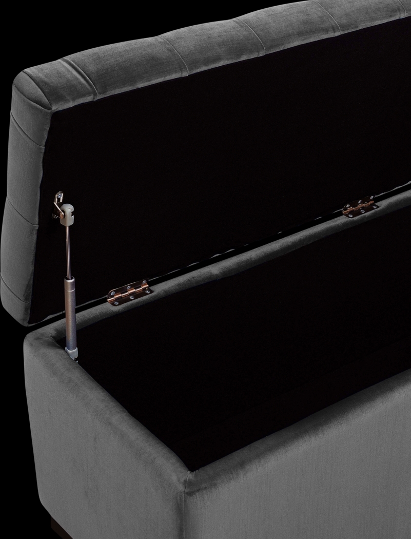 Furtson Gray Storage Bench - Thumbnail - Image 5