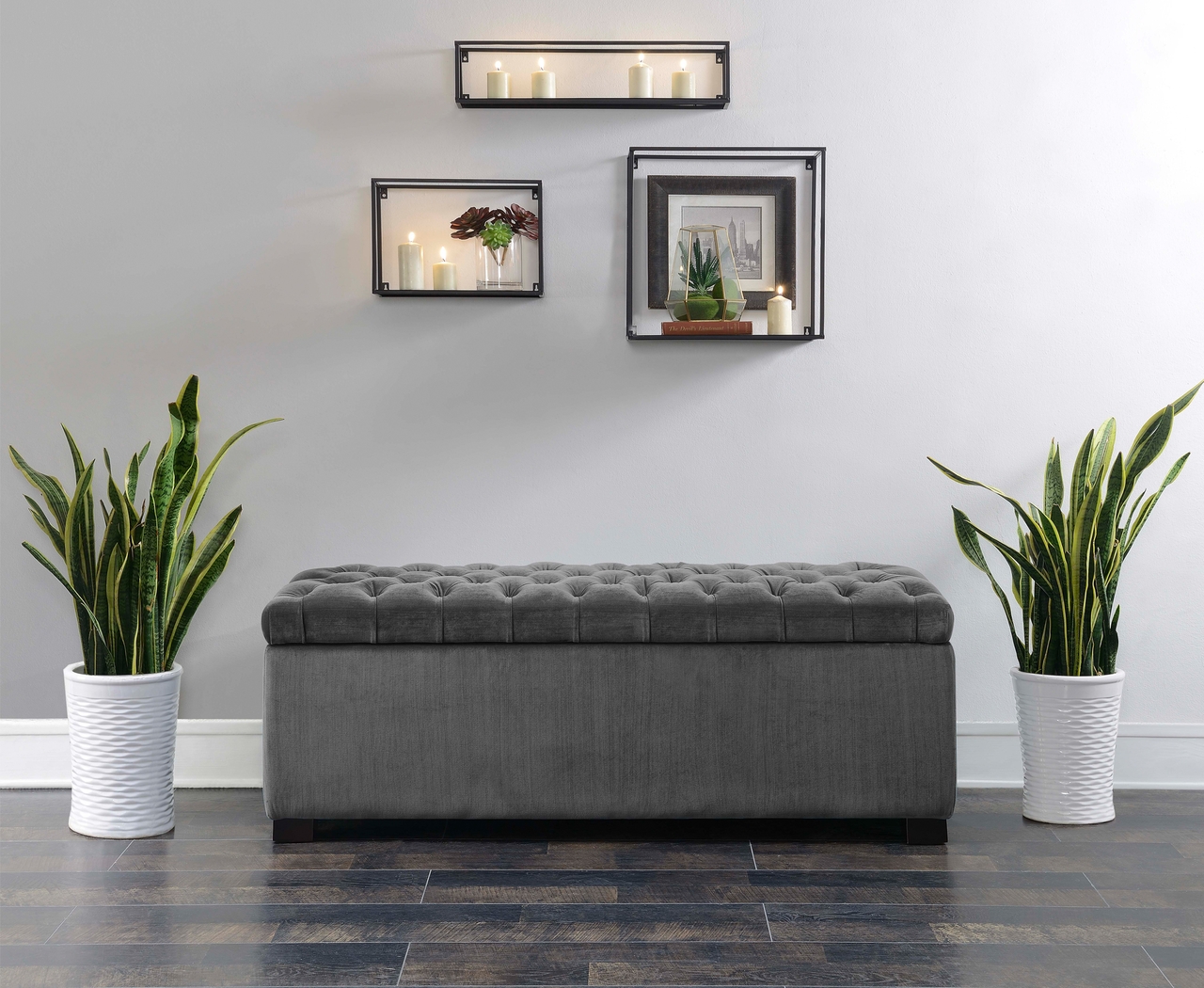 Furtson Gray Storage Bench - Thumbnail - Image 6