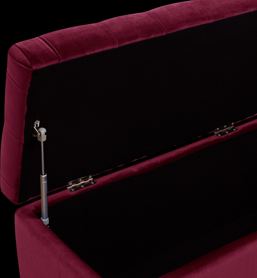 Furtson Red Storage Bench - Thumbnail - Image 5