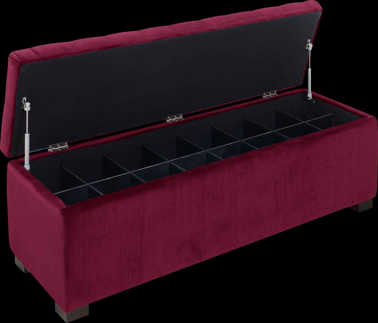 Furtson Red Storage Bench - Thumbnail - Image 6
