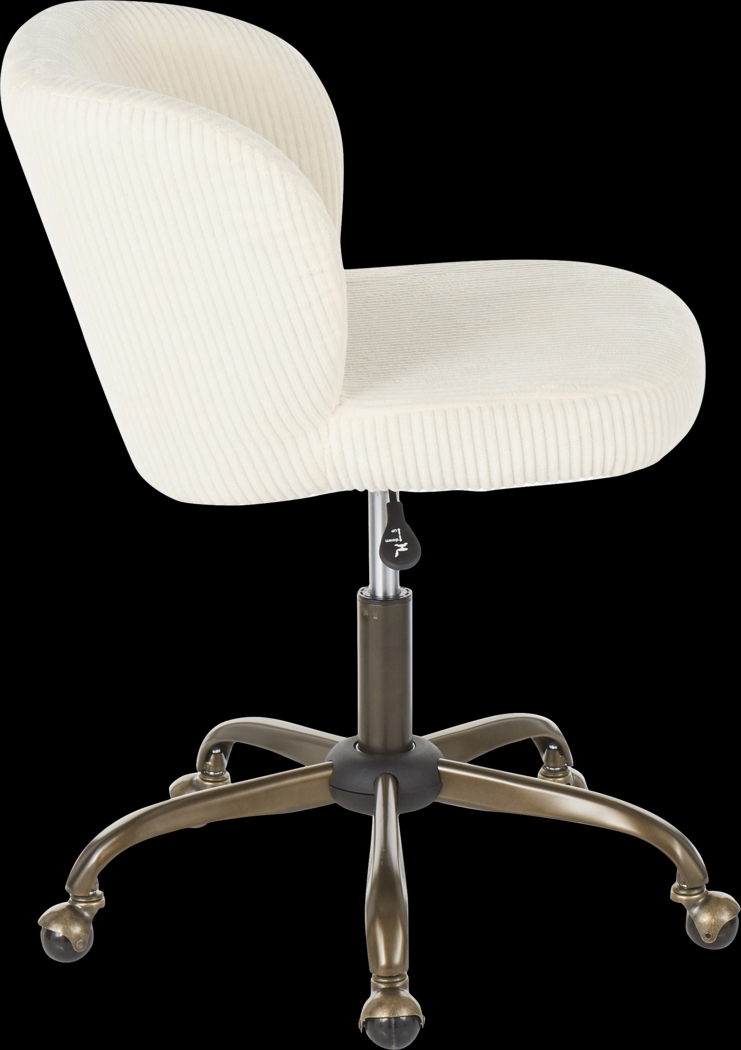 Fussell Cream Desk Chair - Thumbnail - Image 2