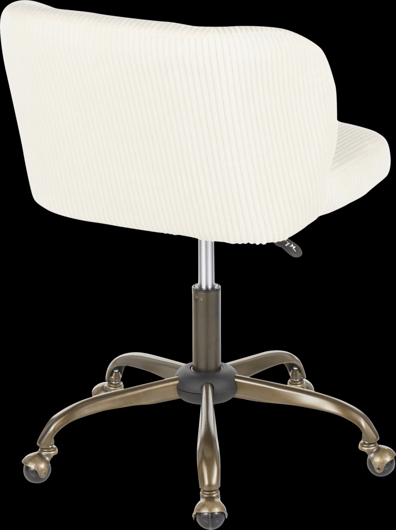 Fussell Cream Desk Chair - Thumbnail - Image 3