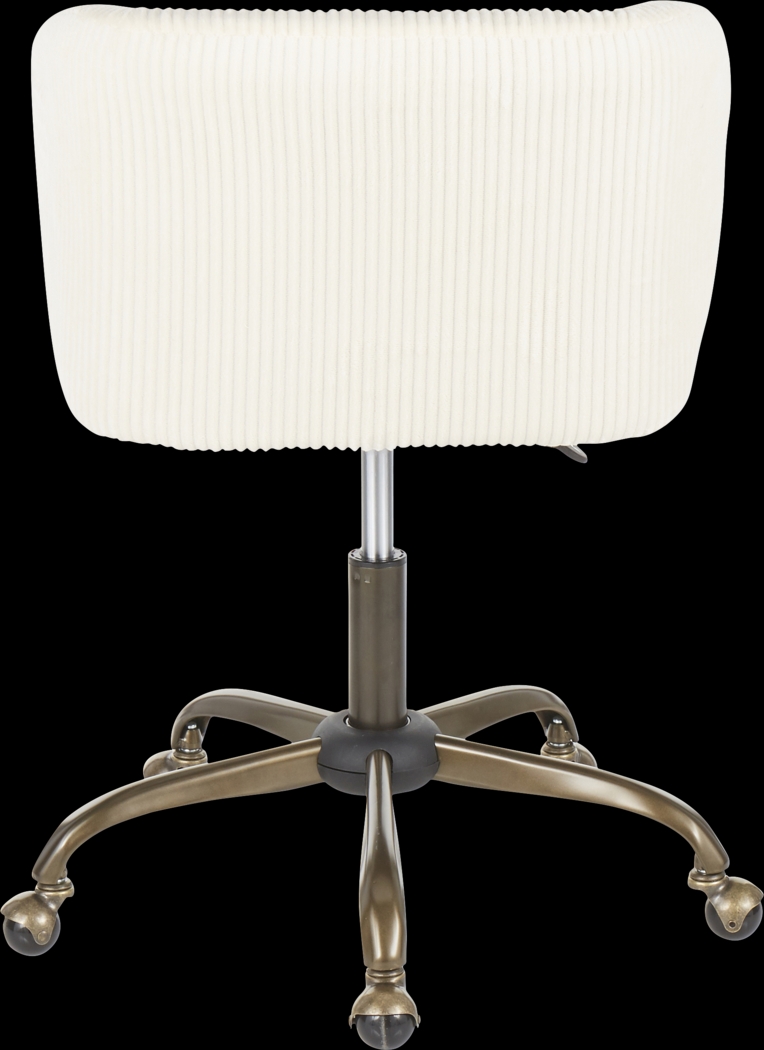 Fussell Cream Desk Chair - Thumbnail - Image 4