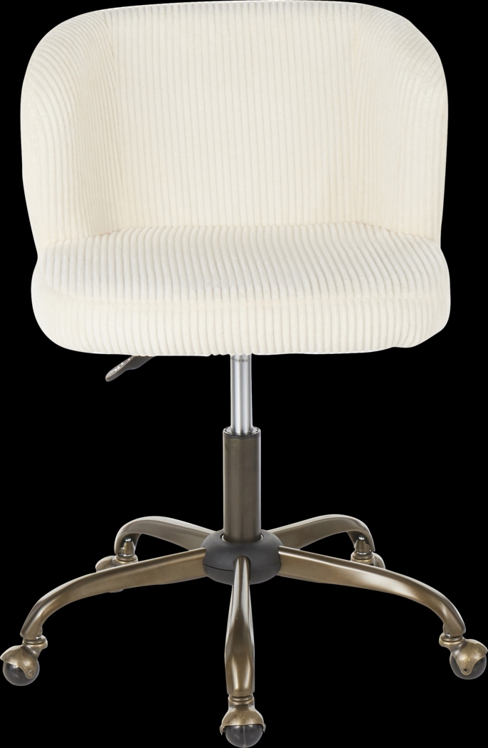 Fussell Cream Desk Chair - Thumbnail - Image 5