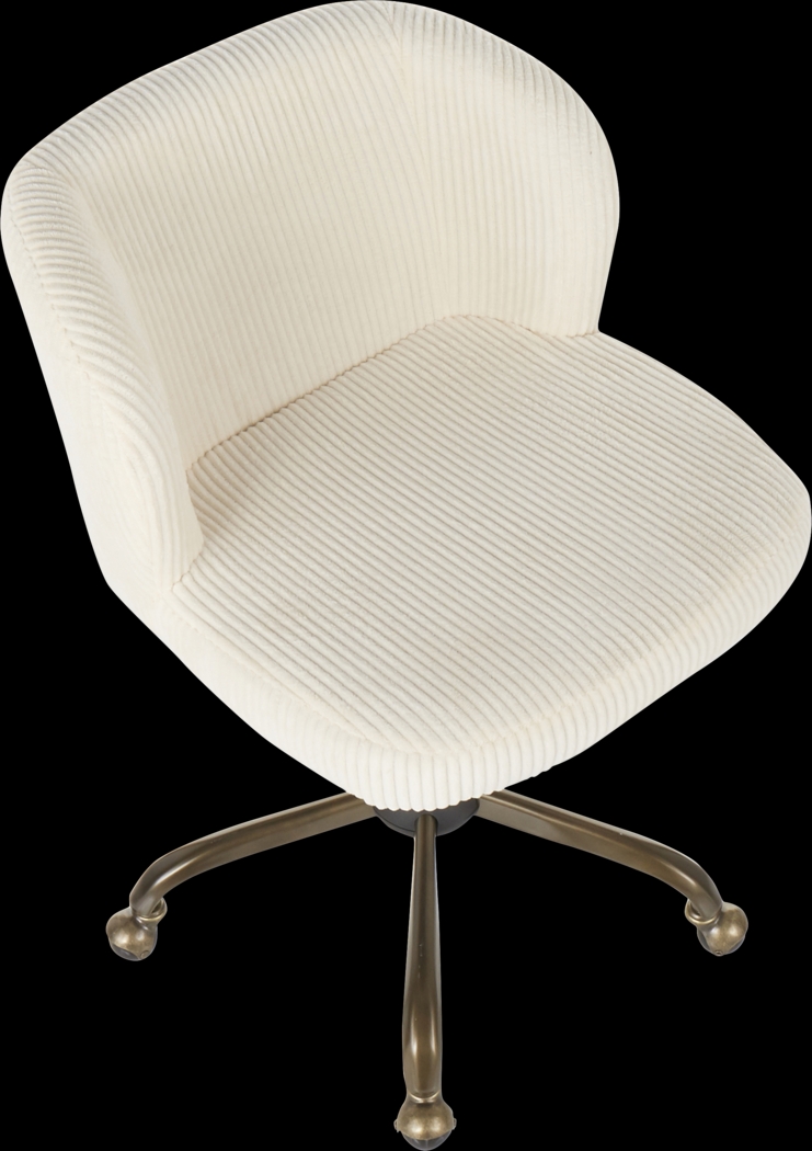 Fussell Cream Desk Chair - Thumbnail - Image 6