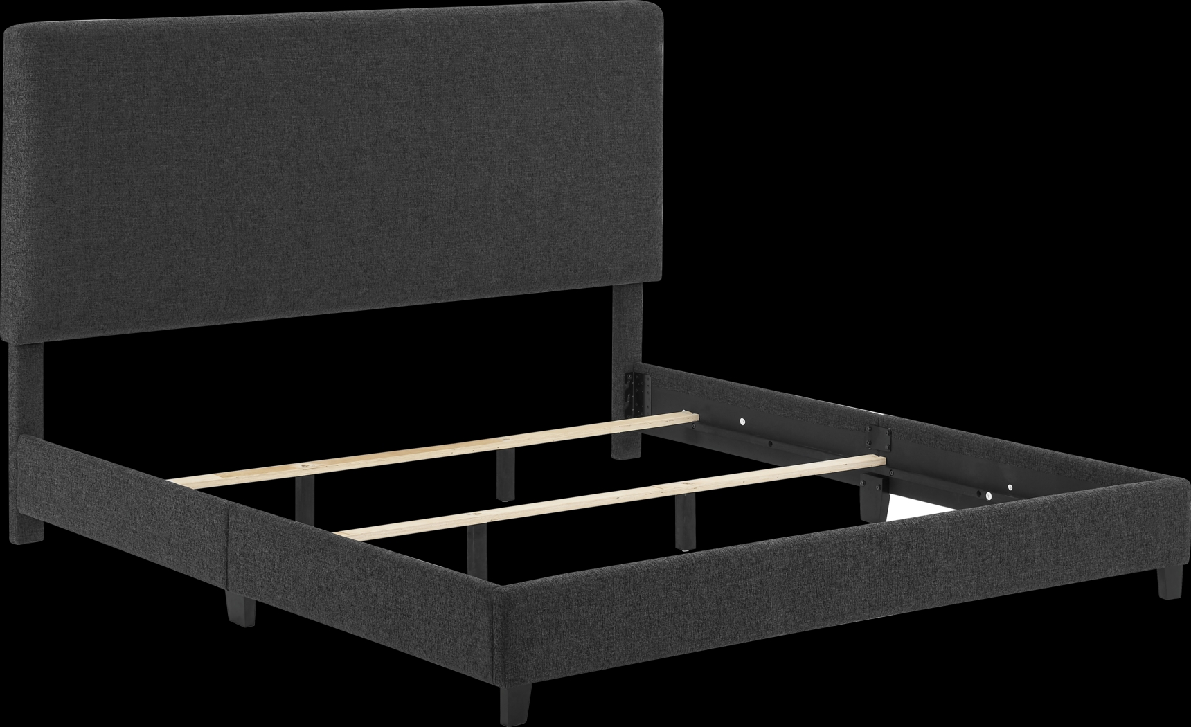 Fyna Gray King Upholstered Bed - Thumbnail - Image 4