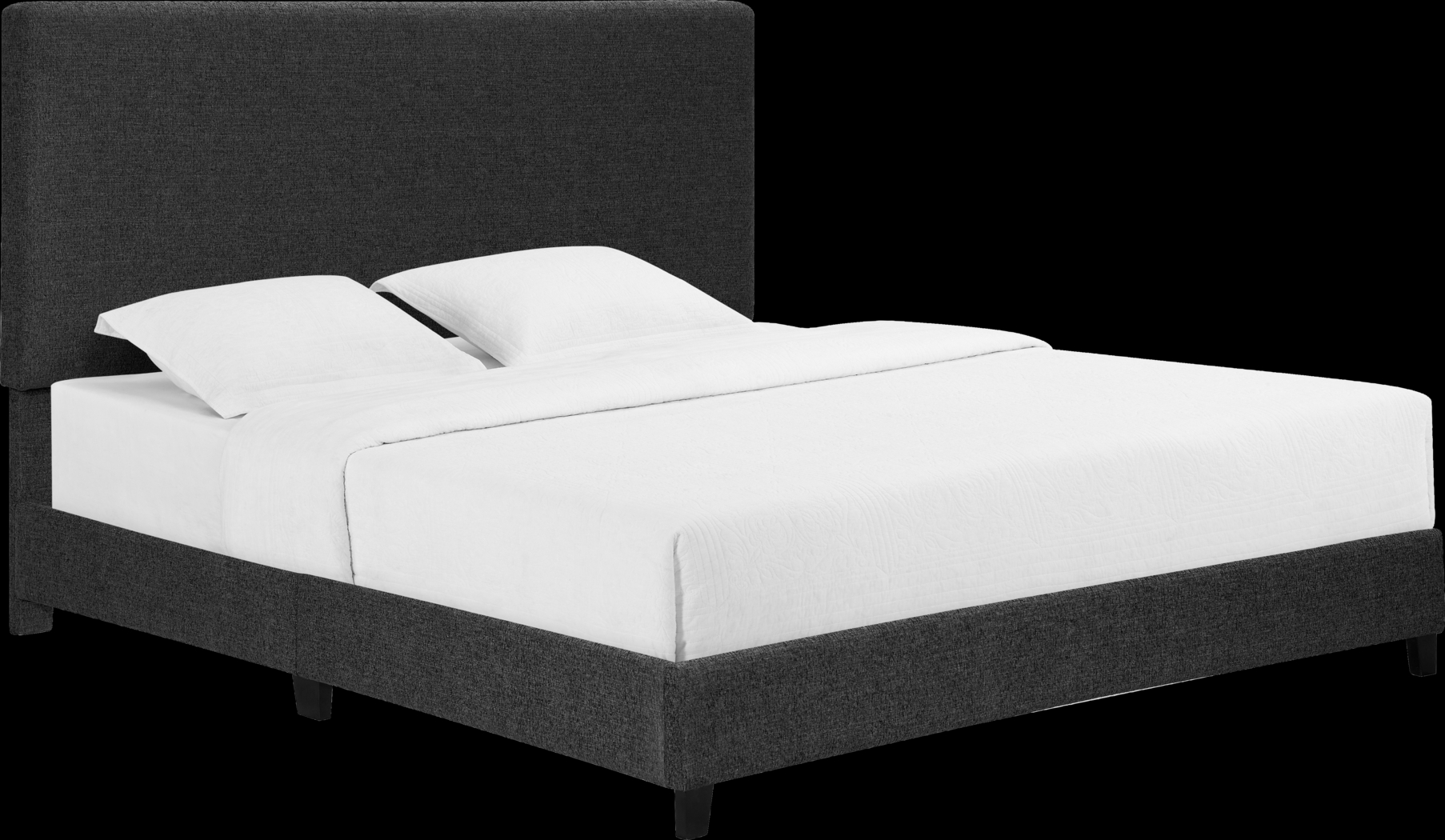 Fyna Gray King Upholstered Bed - Thumbnail - Image 1