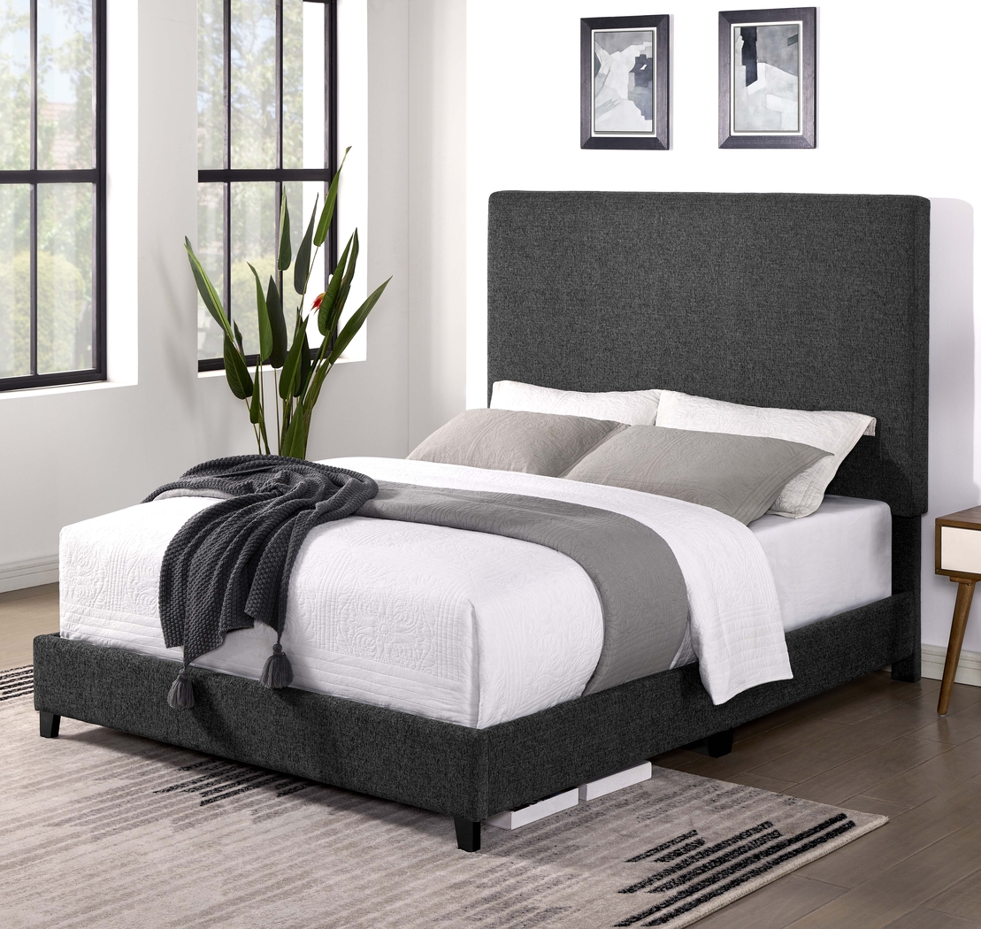 Fyna Gray Queen Upholstered Bed - Thumbnail - Image 2