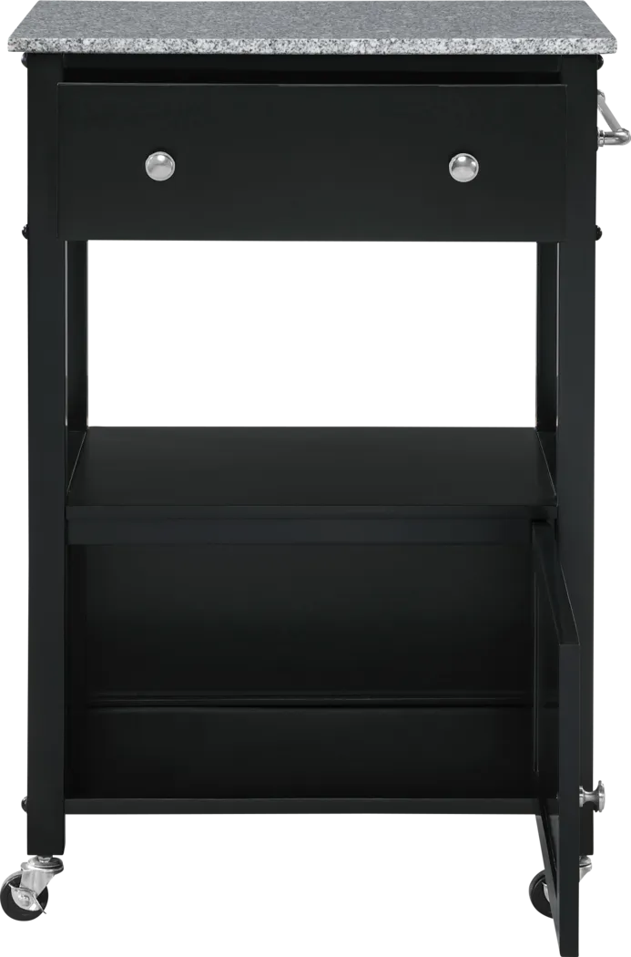 Fyonae Black Kitchen Cart - Thumbnail - Image 4