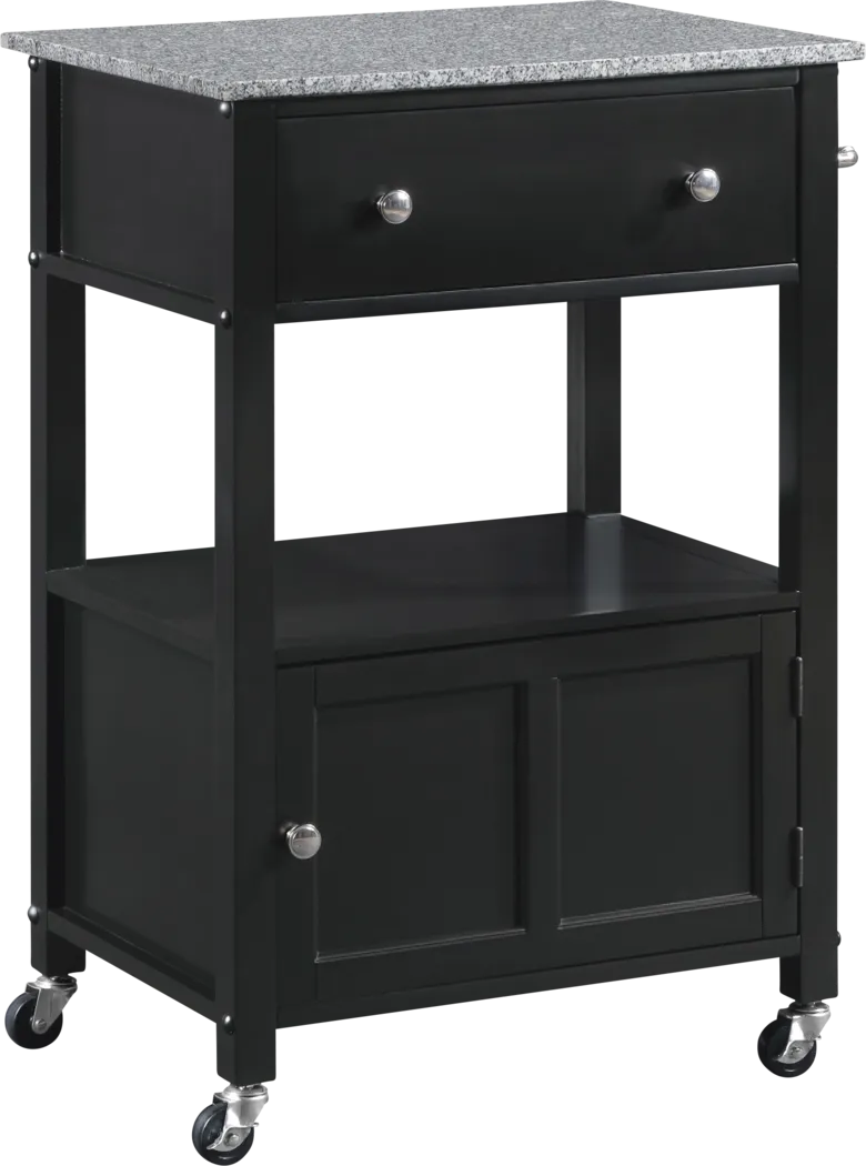 Fyonae Black Kitchen Cart - Thumbnail - Image 1