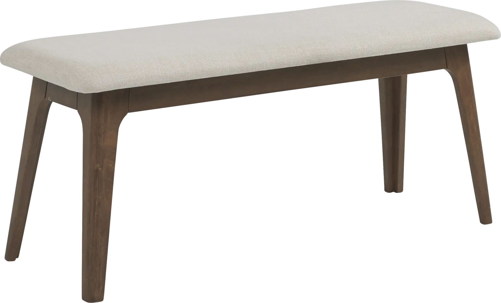 Gabian Square Walnut Dining Bench - Thumbnail - Image 1