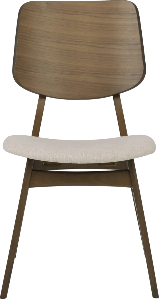 Gabian Square Walnut Side Chair - Thumbnail - Image 3