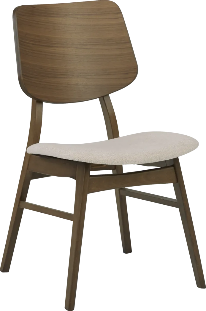 Gabian Square Walnut Side Chair - Thumbnail - Image 1
