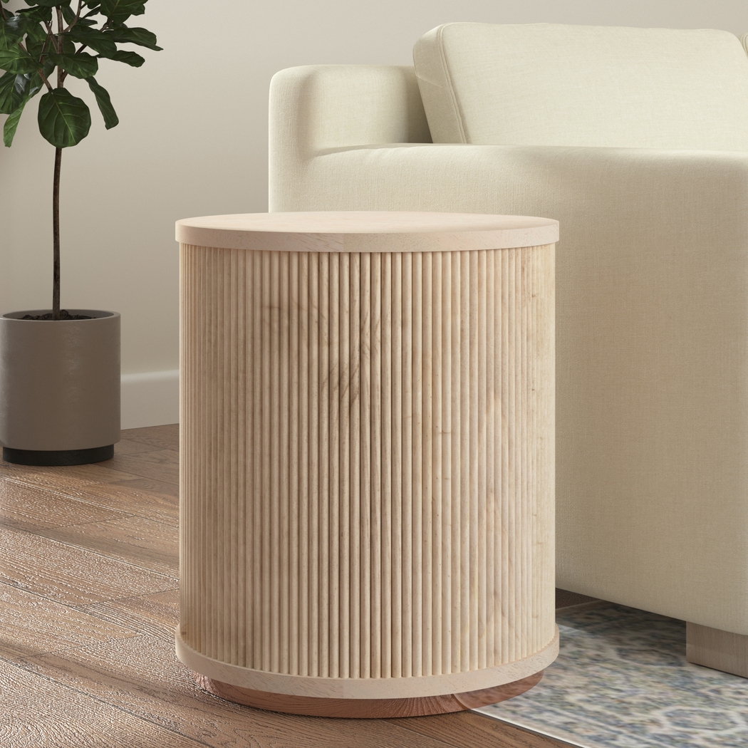 Gabre I White/Natural Accent Table - Thumbnail - Image 2