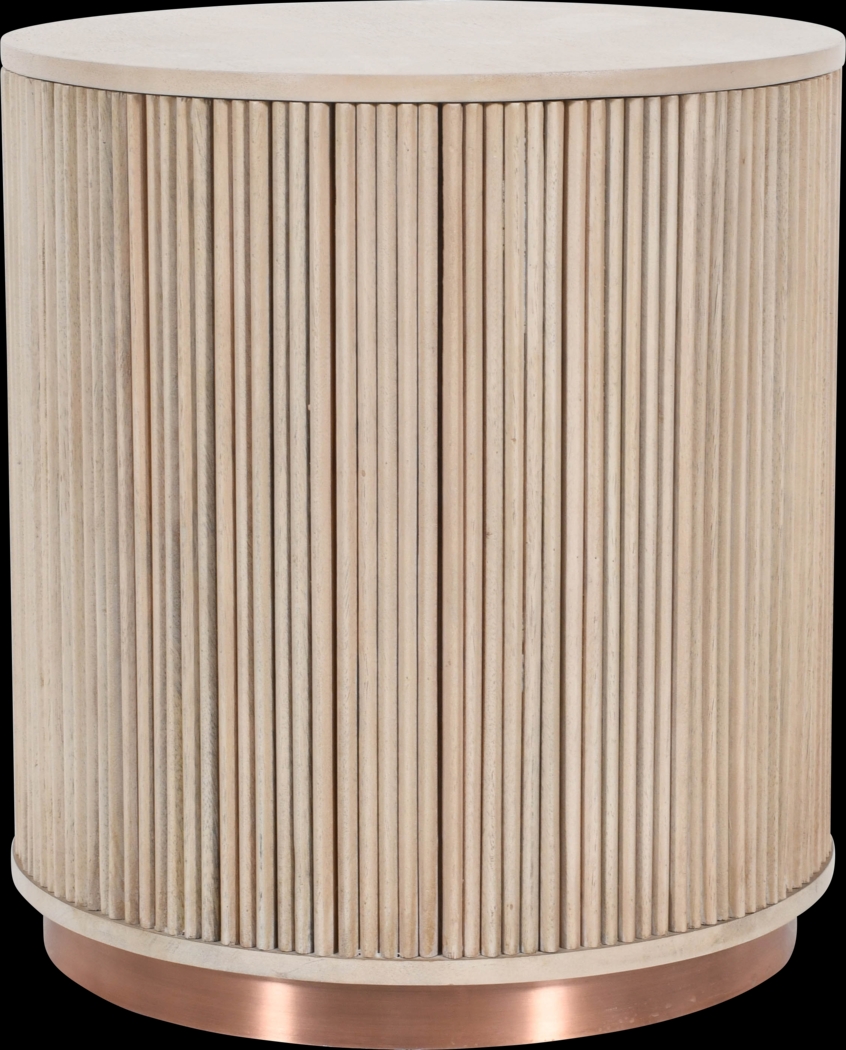 Gabre I White/Natural Accent Table - Thumbnail - Image 1