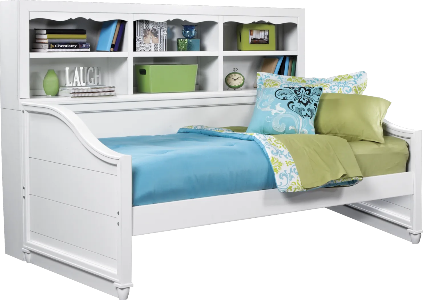 Gabriella Winter White 3 Pc Bookcase Daybed - Thumbnail - Image 1