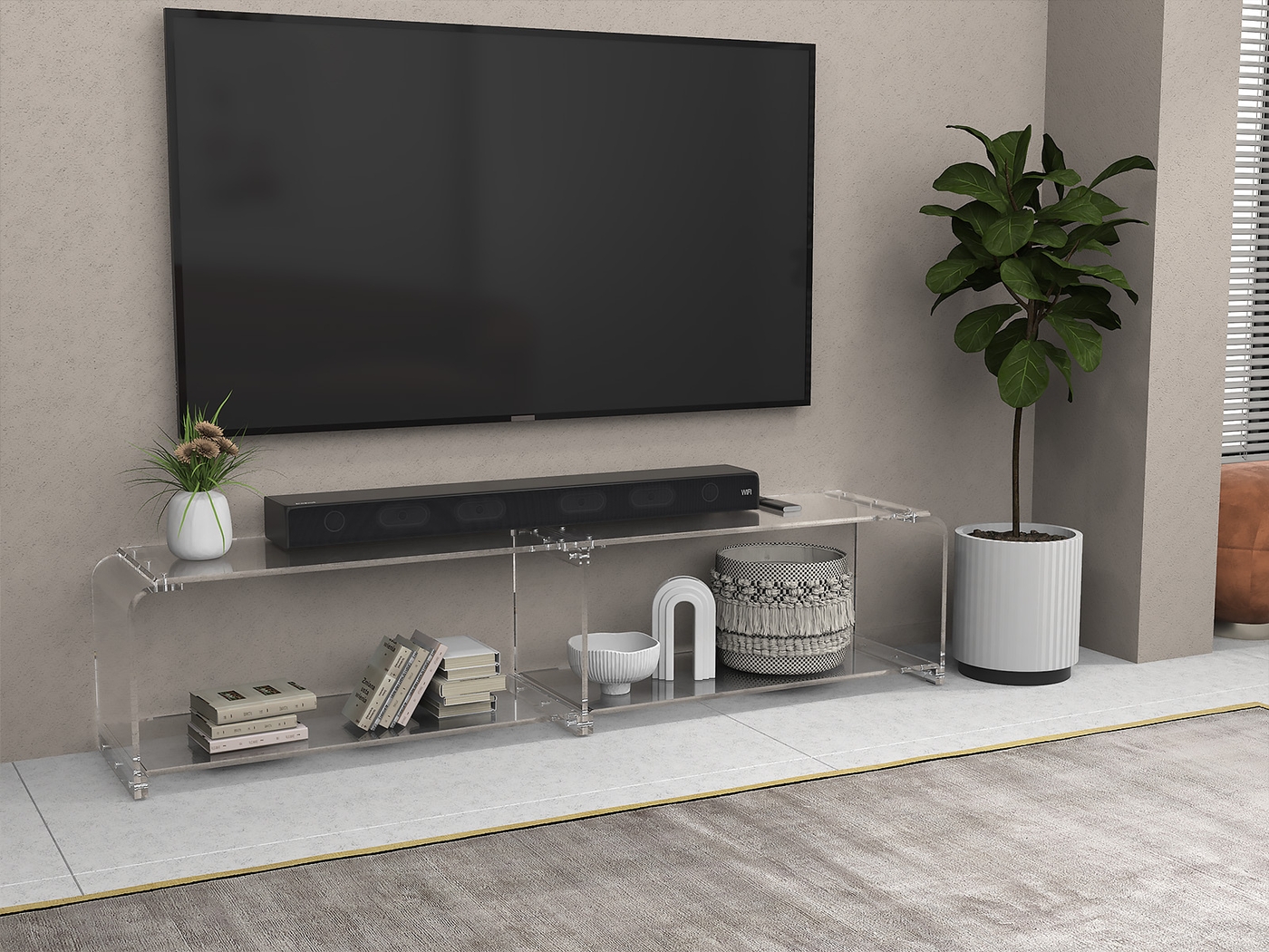 Gadri Clear Console Table - Thumbnail - Image 4