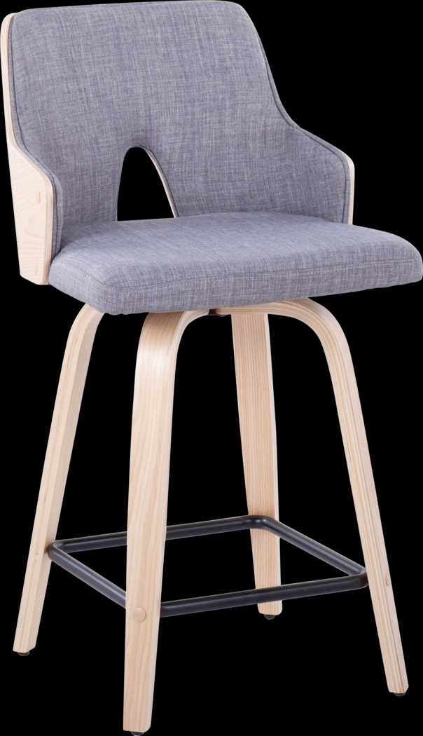 Gadsen I Gray Swivel Counter Height Stool, Set of 2 - Thumbnail - Image 4