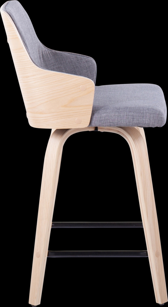 Gadsen I Gray Swivel Counter Height Stool, Set of 2 - Thumbnail - Image 5