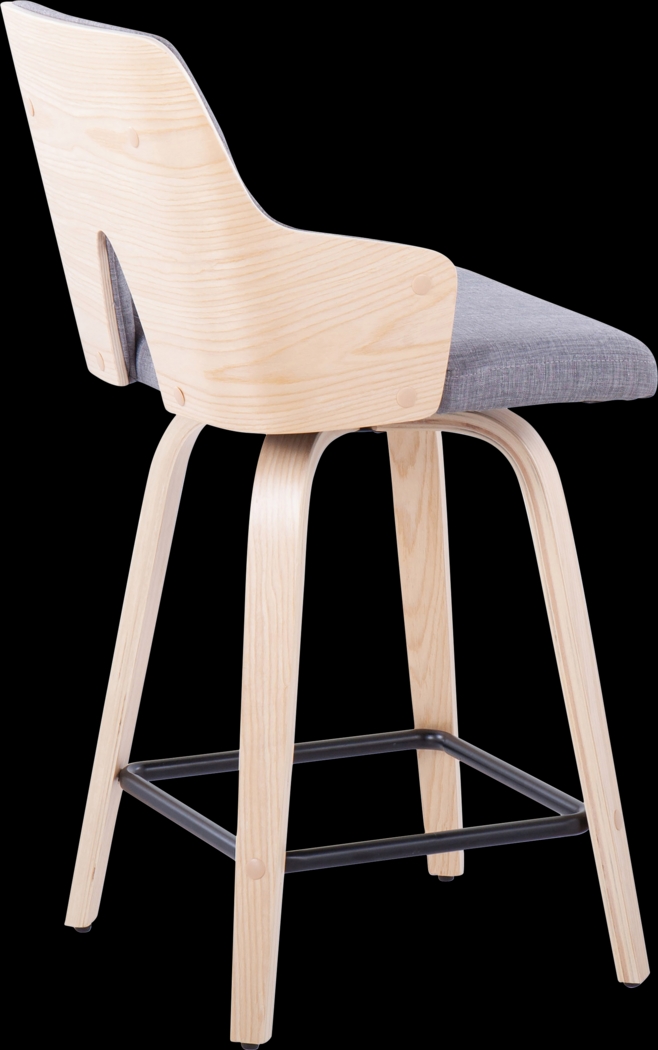 Gadsen I Gray Swivel Counter Height Stool, Set of 2 - Thumbnail - Image 6