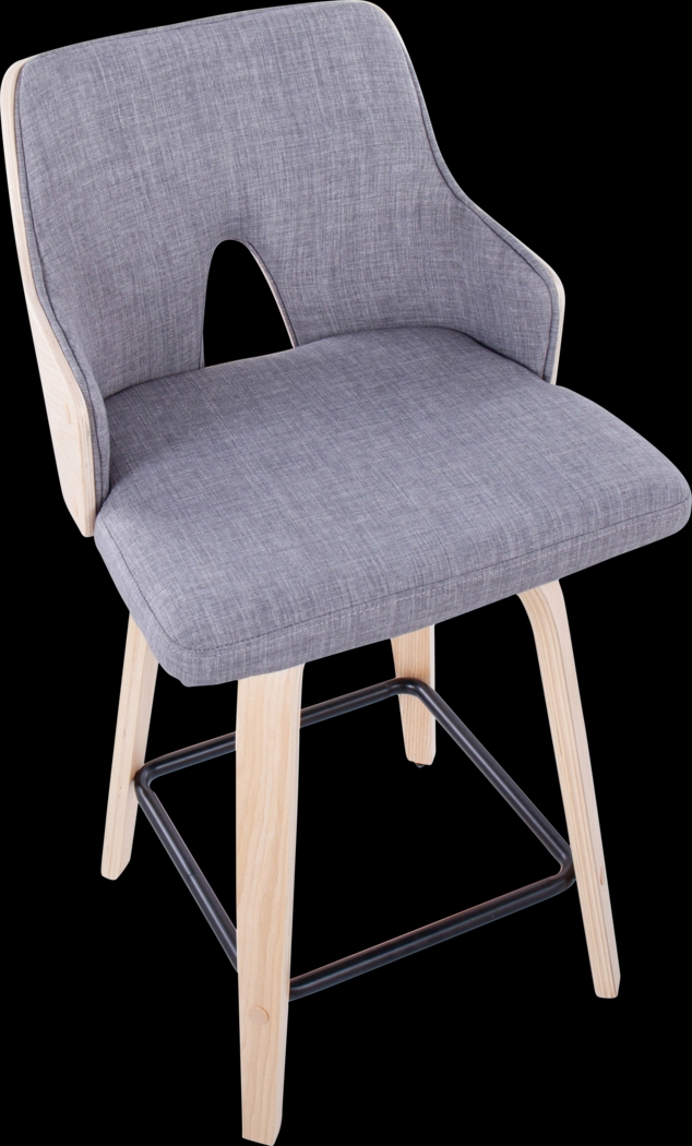 Gadsen I Gray Swivel Counter Height Stool, Set of 2 - Thumbnail - Image 9