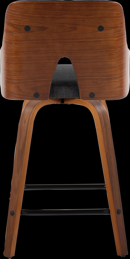 Gadsen II Charcoal Swivel Counter Height Stool, Set of 2 - Thumbnail - Image 7