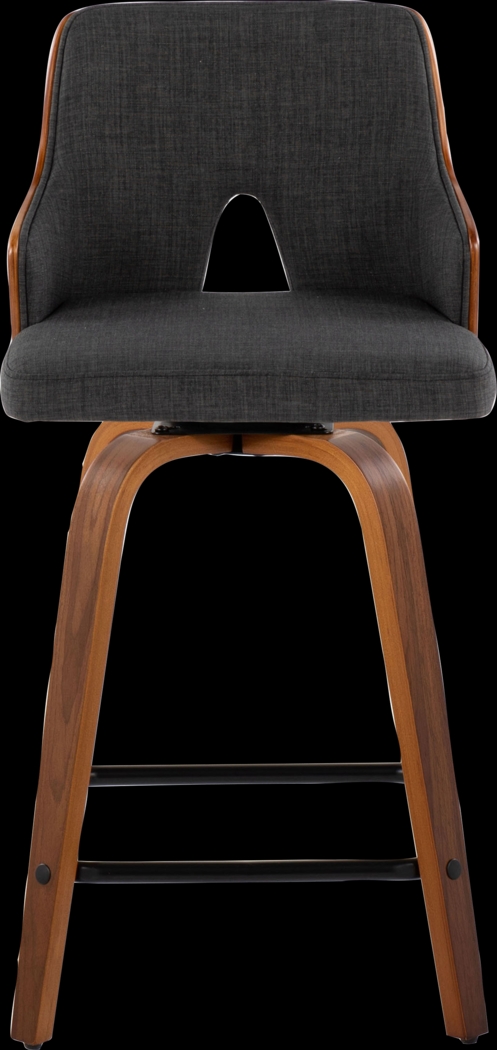 Gadsen II Charcoal Swivel Counter Height Stool, Set of 2 - Thumbnail - Image 8