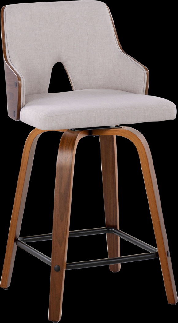 Gadsen II Cream Swivel Counter Height Stool, Set of 2 - Thumbnail - Image 4