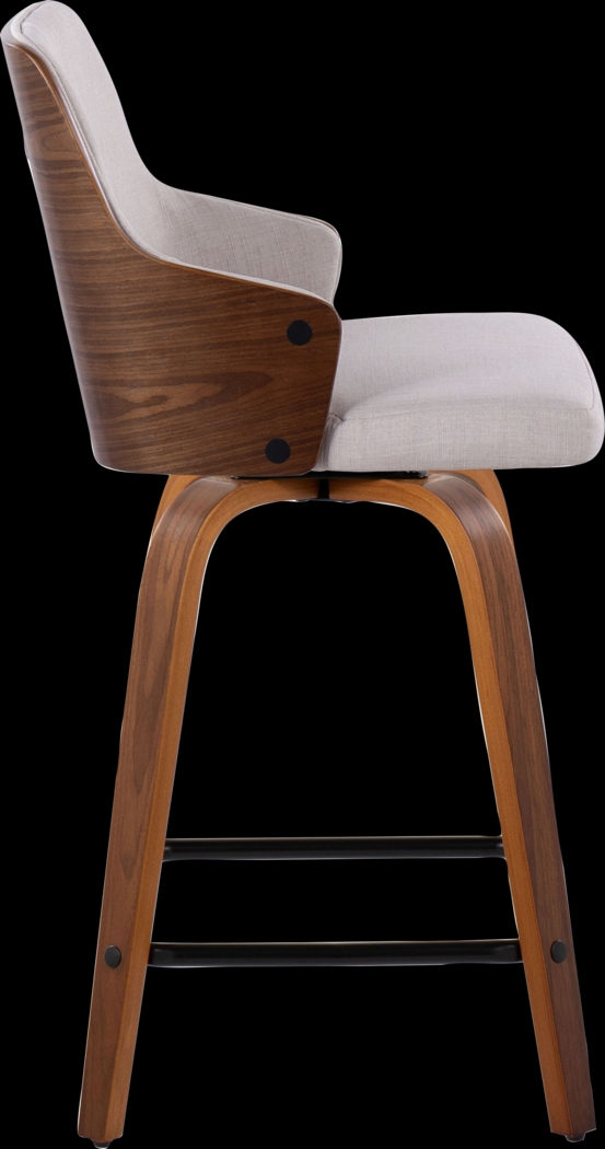 Gadsen II Cream Swivel Counter Height Stool, Set of 2 - Thumbnail - Image 5