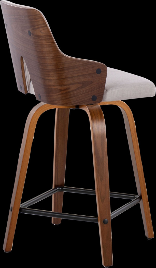 Gadsen II Cream Swivel Counter Height Stool, Set of 2 - Thumbnail - Image 6