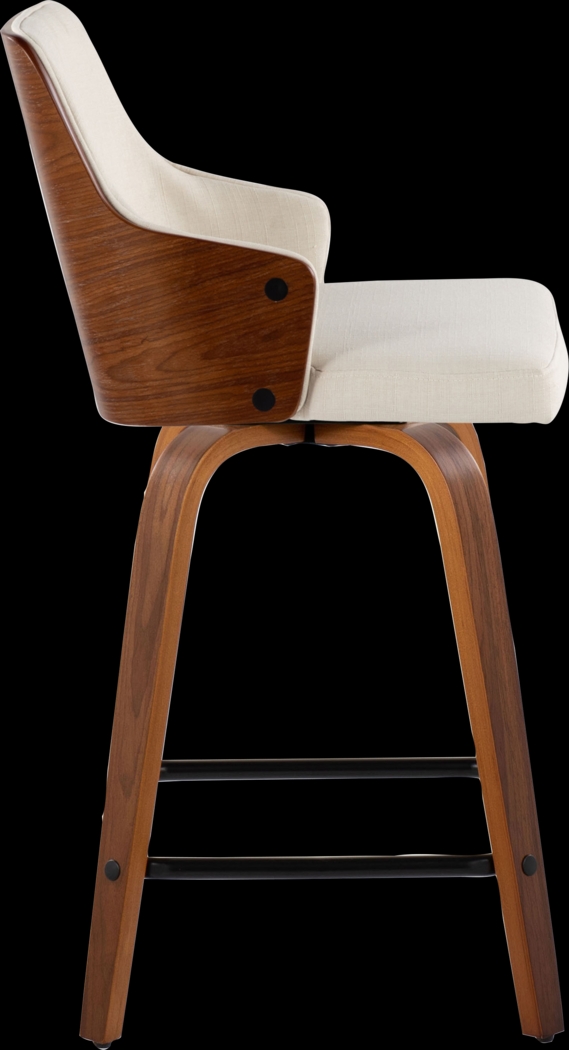 Gadsen II Cream Swivel Counter Height Stool, Set of 2 - Thumbnail - Image 5